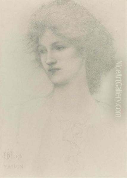 Portrait Of Olive Maxse Oil Painting by Sir Edward Coley Burne-Jones