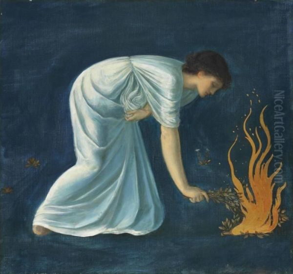 Burne-jones, Bt., A.r.a., R.w.s. Hero Oil Painting by Sir Edward Coley Burne-Jones