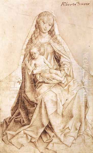 Virgin with the Blessing Child 1450-55 Oil Painting by Rogier van der Weyden