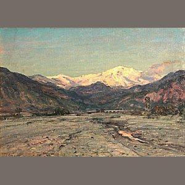 Evening Glow, San Antonio, From San Gabriel Wash Oil Painting by Howard Russell Butler