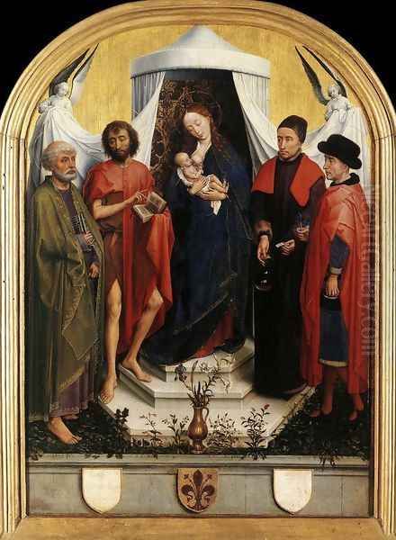 Virgin with the Child and Four Saints 1450-51 Oil Painting by Rogier van der Weyden