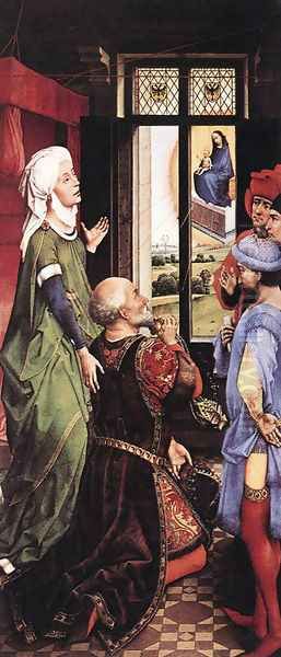 Pierre Bladelin Triptych - left panel Oil Painting by Rogier van der Weyden