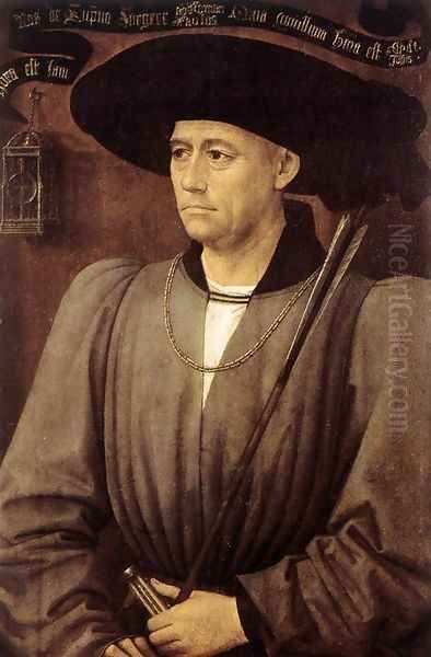 Portrait of a Man c. 1450 Oil Painting by Rogier van der Weyden