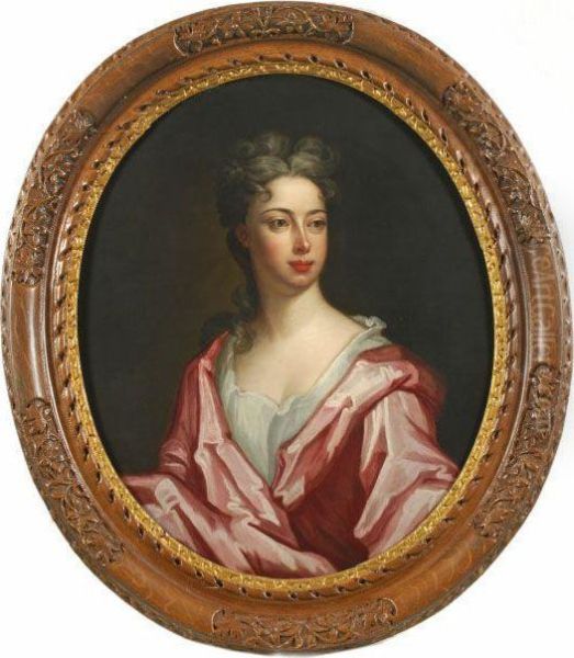 Portrait Of A Lady Oil Painting by Edward Byng