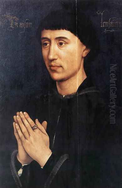 Portrait Diptych of Philippe de Croy (right wing) c. 1460 Oil Painting by Rogier van der Weyden