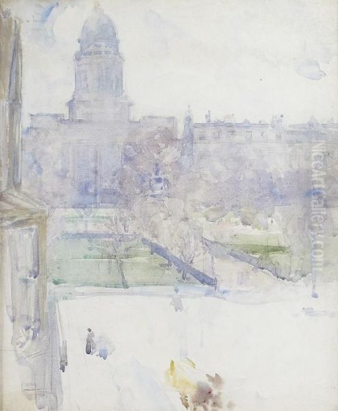 Charlotte Square Oil Painting by Francis Campbell Boileau Cadell