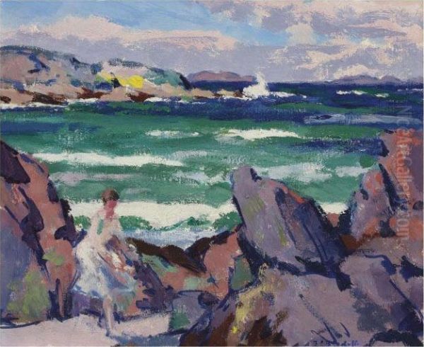 North Wind, Iona Oil Painting by Francis Campbell Boileau Cadell