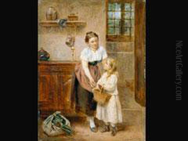 Mutter Und Kind Oil Painting by Leon Caille