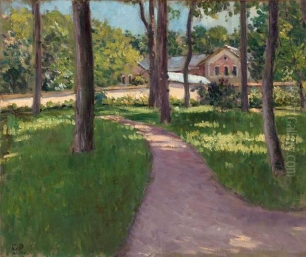 Yerres, Allee Sous-bois Dans Le Parc Oil Painting by Gustave Caillebotte