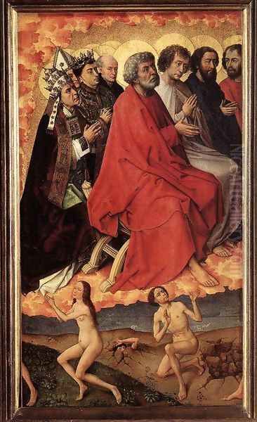 Celestial Tribunal (left) Oil Painting by Rogier van der Weyden