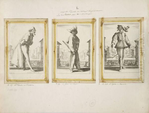 Les Trois Pantalons Oil Painting by Jacques Callot