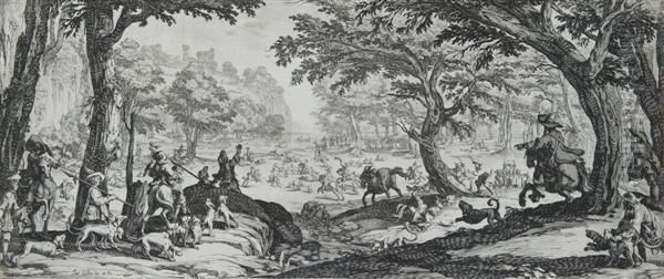 La Grande Chasse Oil Painting by Jacques Callot