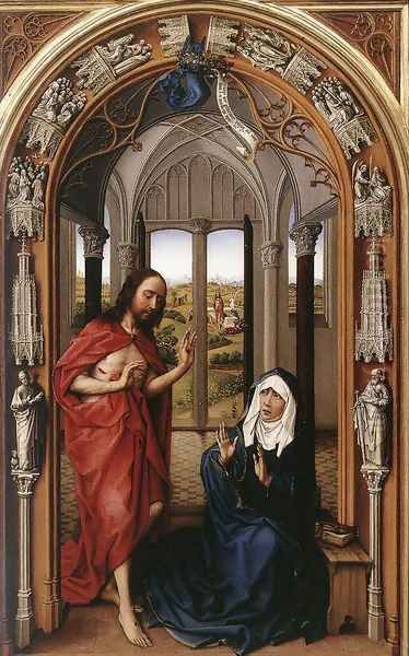 Miraflores Altarpiece: right panel (or Mary Altarpiece) Oil Painting by Rogier van der Weyden