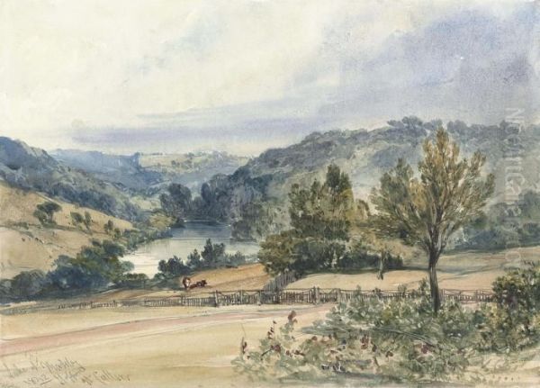 The Lake At Madeley, Staffordshire Oil Painting by William Callow