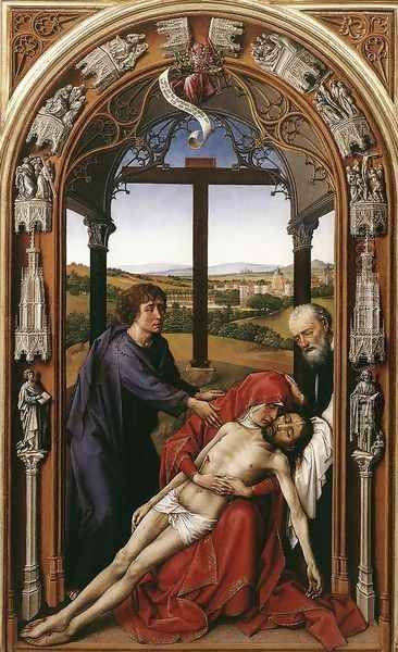 Miraflores Altarpiece: central panel (or Mary Altarpiece) Oil Painting by Rogier van der Weyden