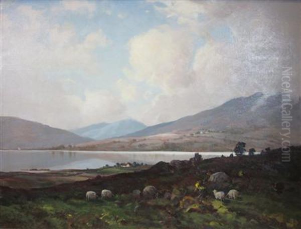 Lochside Landscape Oil Painting by Thomas, Tom Campbell