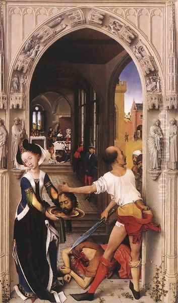 St John Altarpiece (right panel) Oil Painting by Rogier van der Weyden