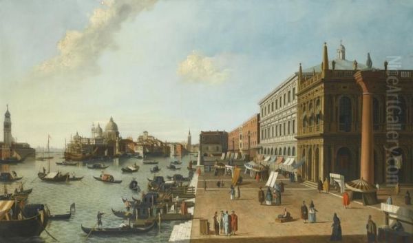 Venice, A View Of The Bacino Di San Marco Oil Painting by (Giovanni Antonio Canal) Canaletto