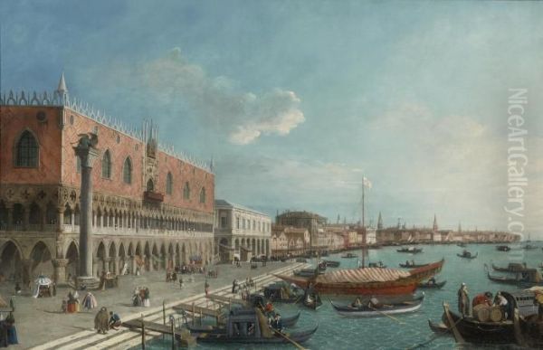 The Grand Canal From Palazzo Balbi To The Rialto Bridge Oil Painting by (Giovanni Antonio Canal) Canaletto