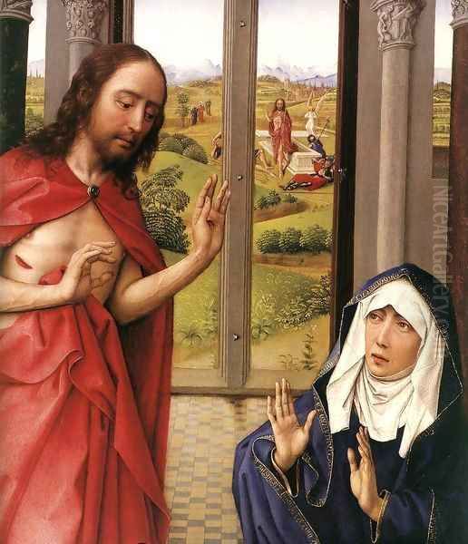 Miraflores Altarpiece (detail) Oil Painting by Rogier van der Weyden