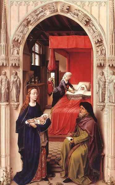 St John Altarpiece (left panel) Oil Painting by Rogier van der Weyden