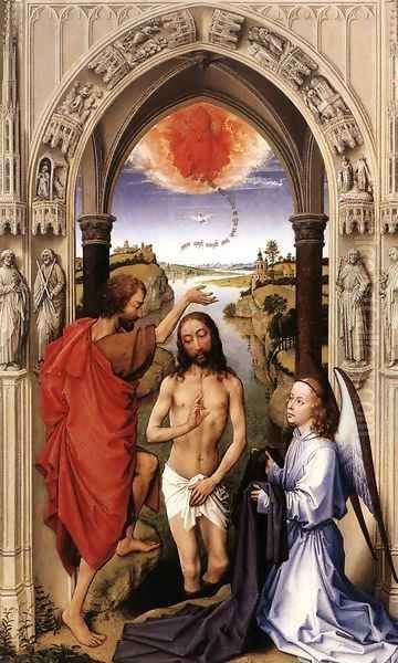 St John Altarpiece (central panel) Oil Painting by Rogier van der Weyden