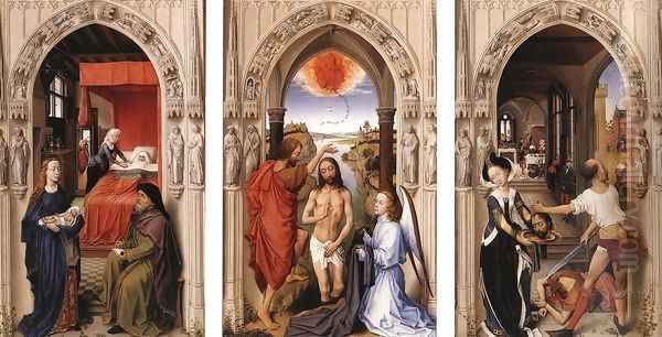 St John Altarpiece Oil Painting by Rogier van der Weyden