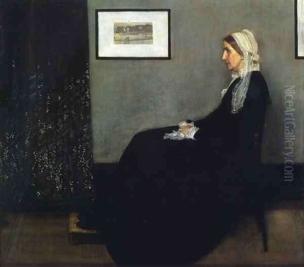 Arrangement in Grey and Black- Portrait of the Artist's Mother 1871 Oil Painting by James Abbott McNeill Whistler