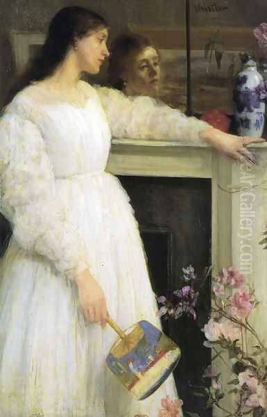 Symphony in White Number 2- The Little White Girl 1864 Oil Painting by James Abbott McNeill Whistler