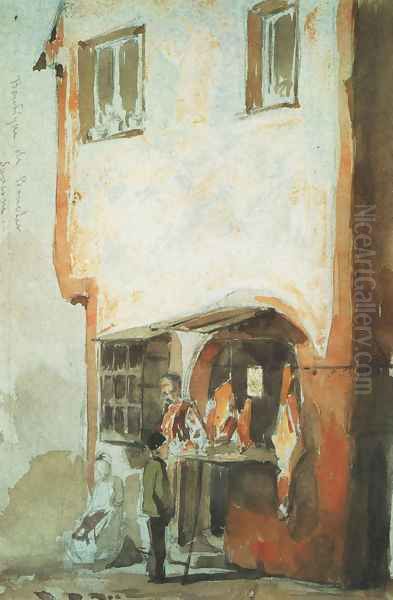 Butcher's Shop, Saverne Oil Painting by James Abbott McNeill Whistler