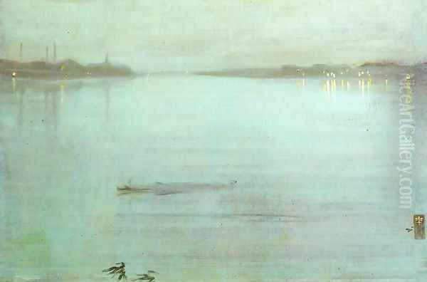 Nocturne- Blue and Silver Oil Painting by James Abbott McNeill Whistler