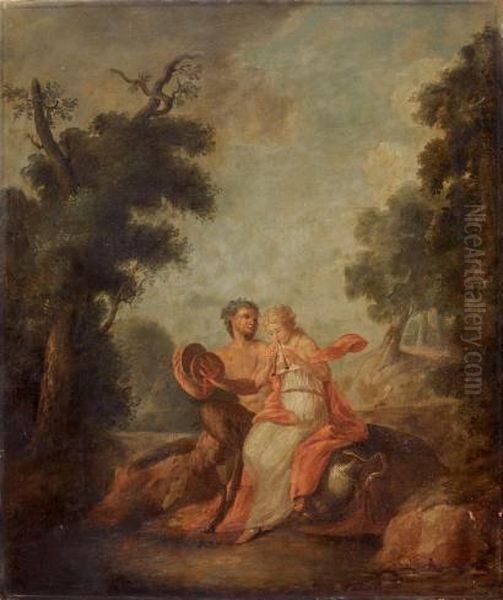 Satyre Et Sa Proie Oil Painting by Jacques Philippe Caresme