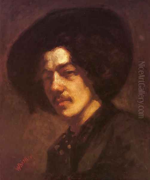 Portrait of Whistler with Hat Oil Painting by James Abbott McNeill Whistler