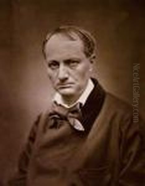 Charles Baudelaire, C. 1862. 
Photoglyptie D'apres Negatif Aucollodion Humide Editee Par Goupil, 
Montee Sur Carton Imprime Etlegende, Issue De La Galerie Contemporaine 
(1878). Oil Painting by Etienne Carjat