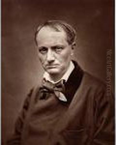 Charles Baudelaire + Short Biography Book Oil Painting by Etienne Carjat