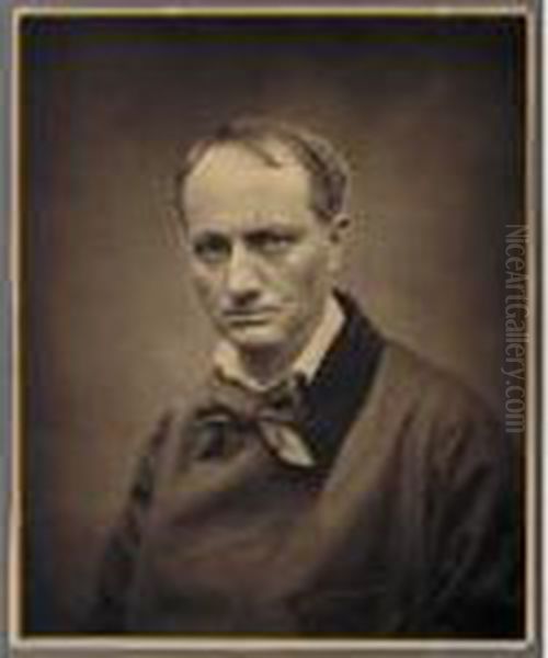 Charles Baudelaire, Circa 1862, Printed 1876 Or Later, From The 'galerie Contemporaine' Oil Painting by Etienne Carjat