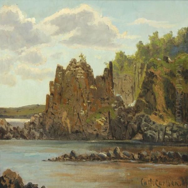 Helligdomsklipperne Oil Painting by Carl Christian E. Carlsen