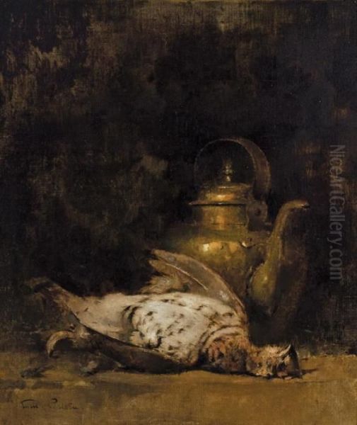 Still Life With Fowl And Urn Oil Painting by Emil Carlsen