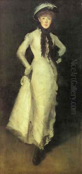 Arrangement in White and Black Oil Painting by James Abbott McNeill Whistler