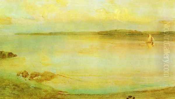 Gray and Gold - The Golden Bay Oil Painting by James Abbott McNeill Whistler