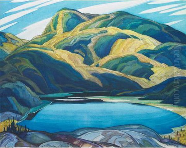 Lone Lake Oil Painting by Franklin Carmichael