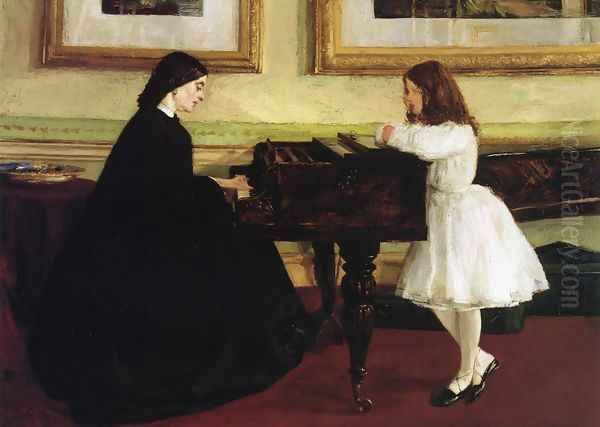 At the Piano Oil Painting by James Abbott McNeill Whistler