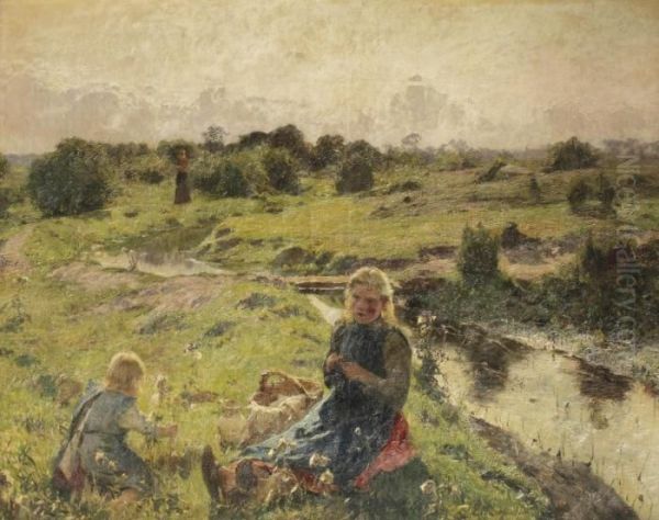 The Picnic Oil Painting by Evariste Carpentier