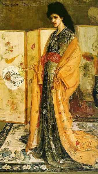 Rose and Silver- The Princess from the Land of Porcelain 1863-64 Oil Painting by James Abbott McNeill Whistler