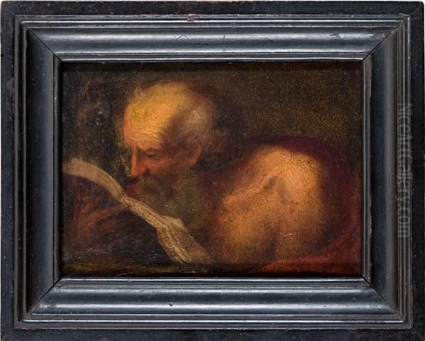 San Girolamo Legge Le Sacre Scritture Oil Painting by Annibale Carracci