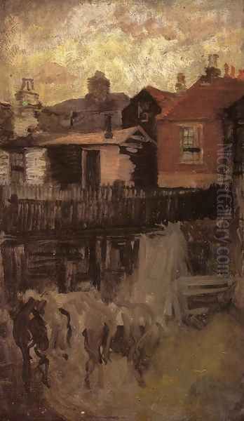 The Little Red House Oil Painting by James Abbott McNeill Whistler