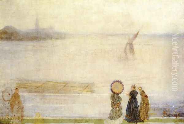 Battersea Reach from Lindsey Houses Oil Painting by James Abbott McNeill Whistler