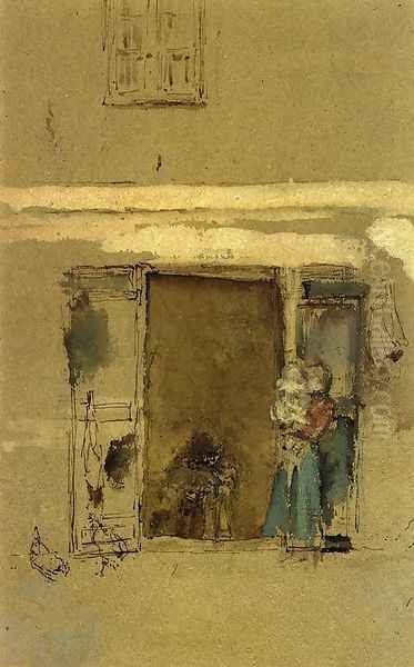 The Open Door Oil Painting by James Abbott McNeill Whistler