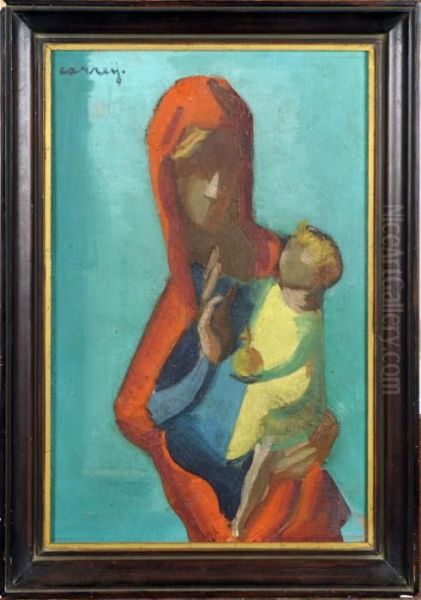 Mere Et Enfant Oil Painting by Georges Carrey