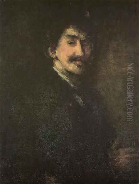 Gold and Brown Oil Painting by James Abbott McNeill Whistler